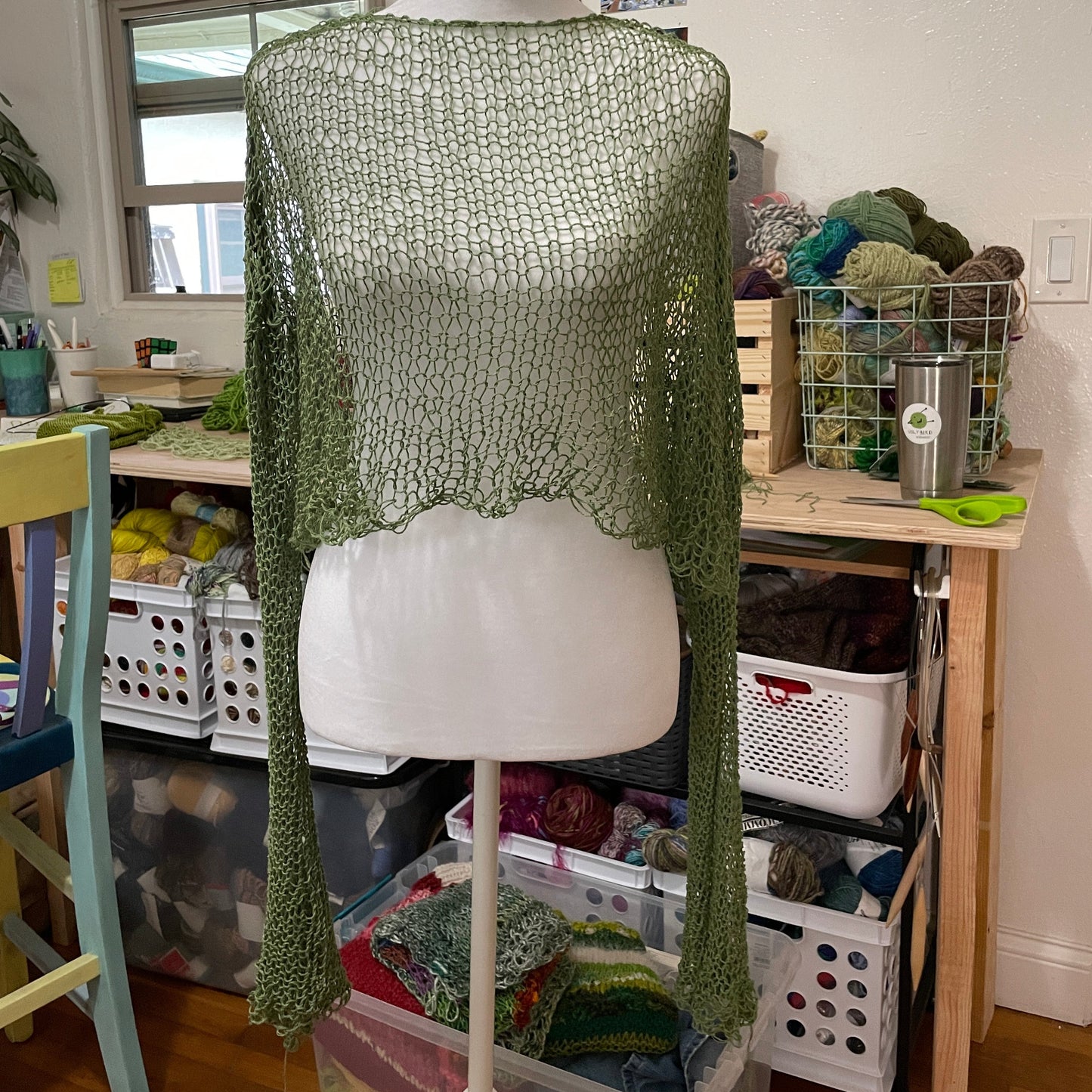 GREEN GRASS LOOSE KNIT LONGSLEEVE