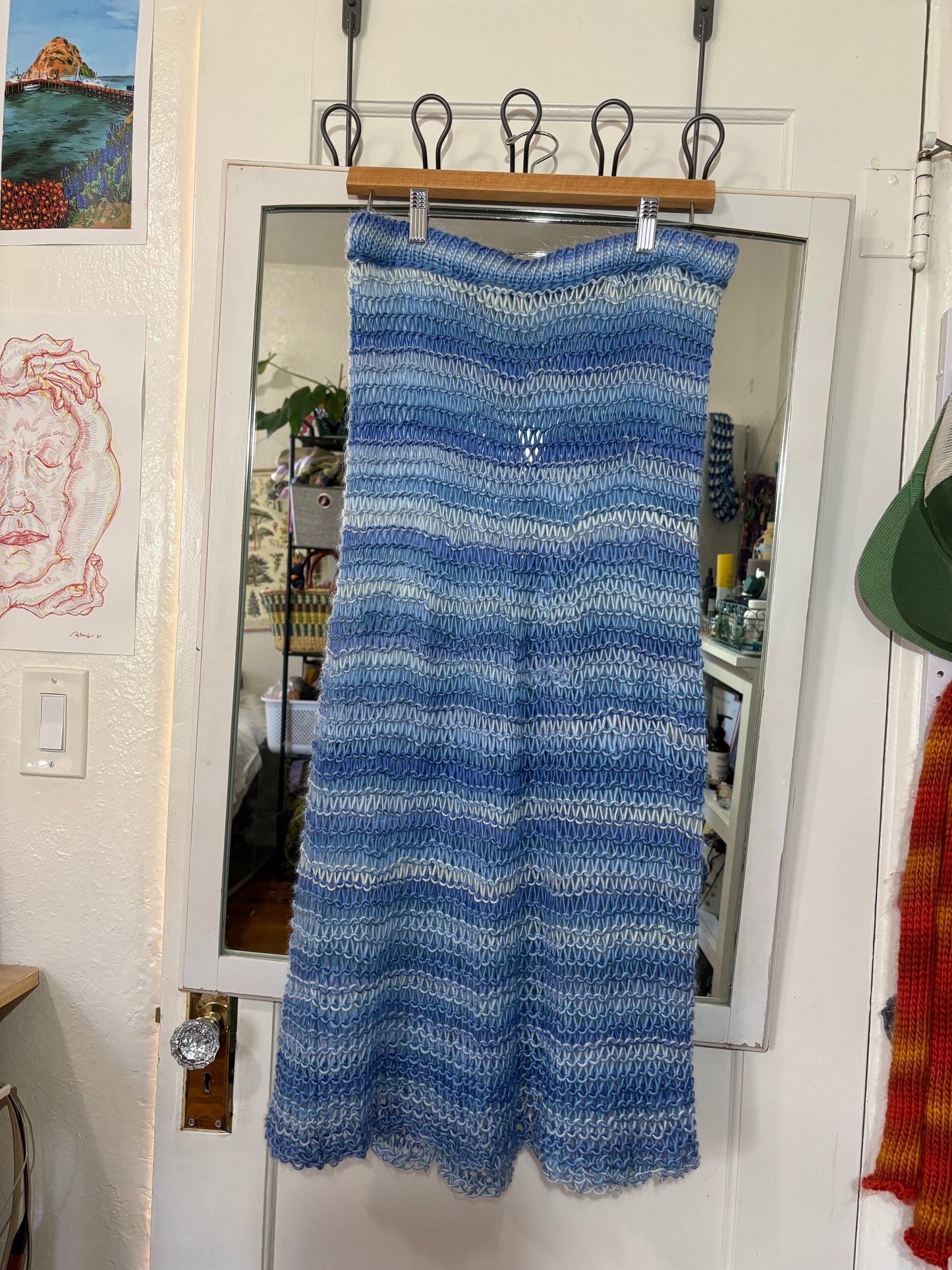 OCEAN TIDES BLUE MAXI SKIRT