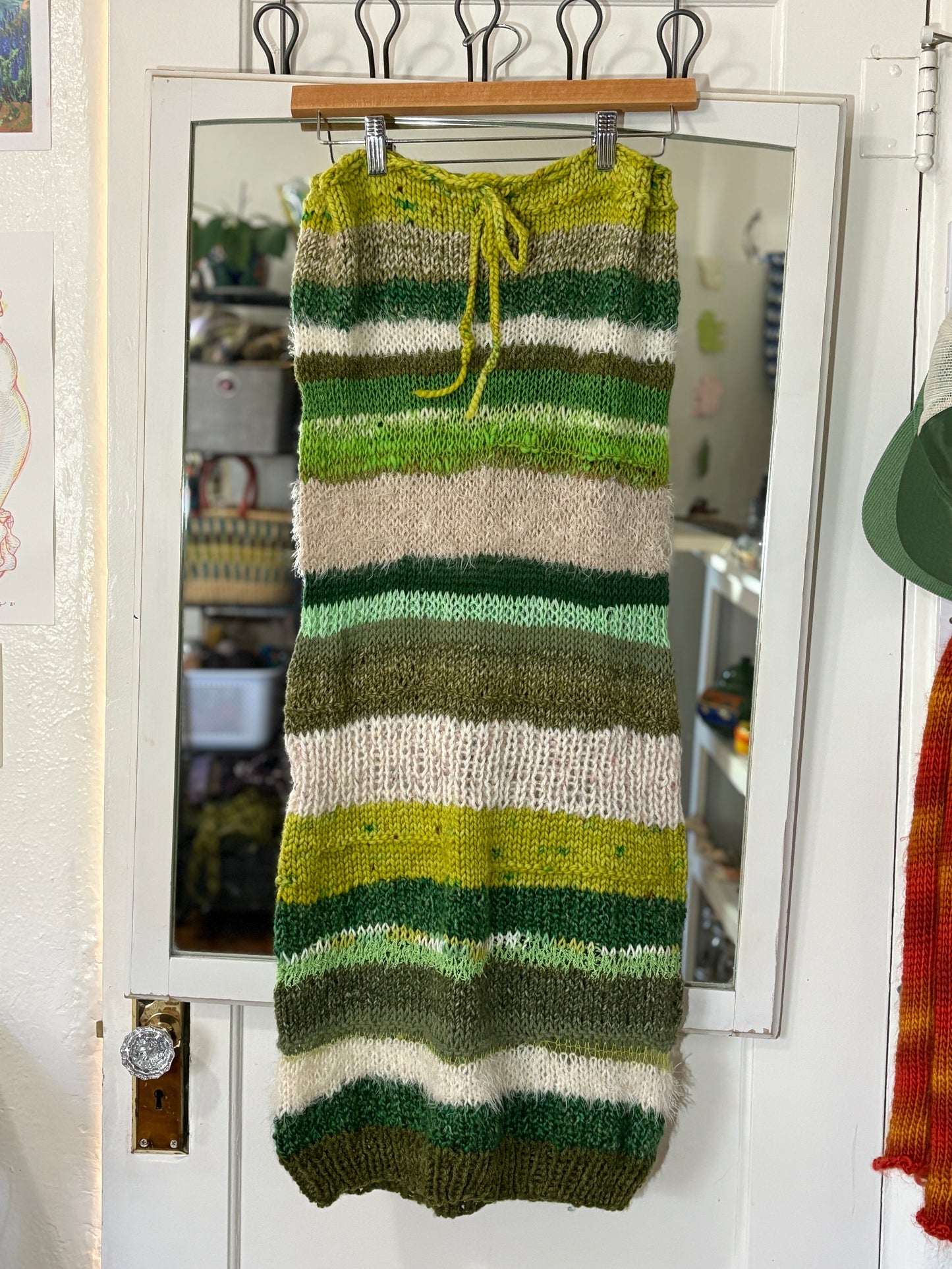 SHE'S GREEN AS CAN BE MAXI SKIRT