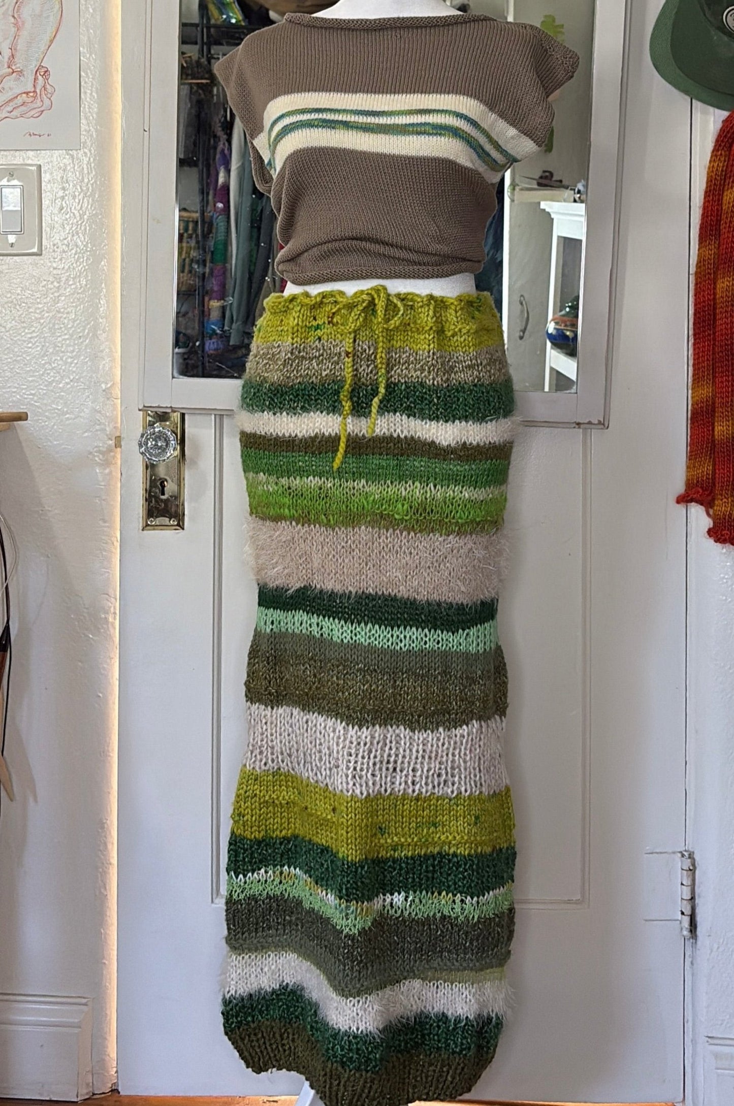 SHE'S GREEN AS CAN BE MAXI SKIRT