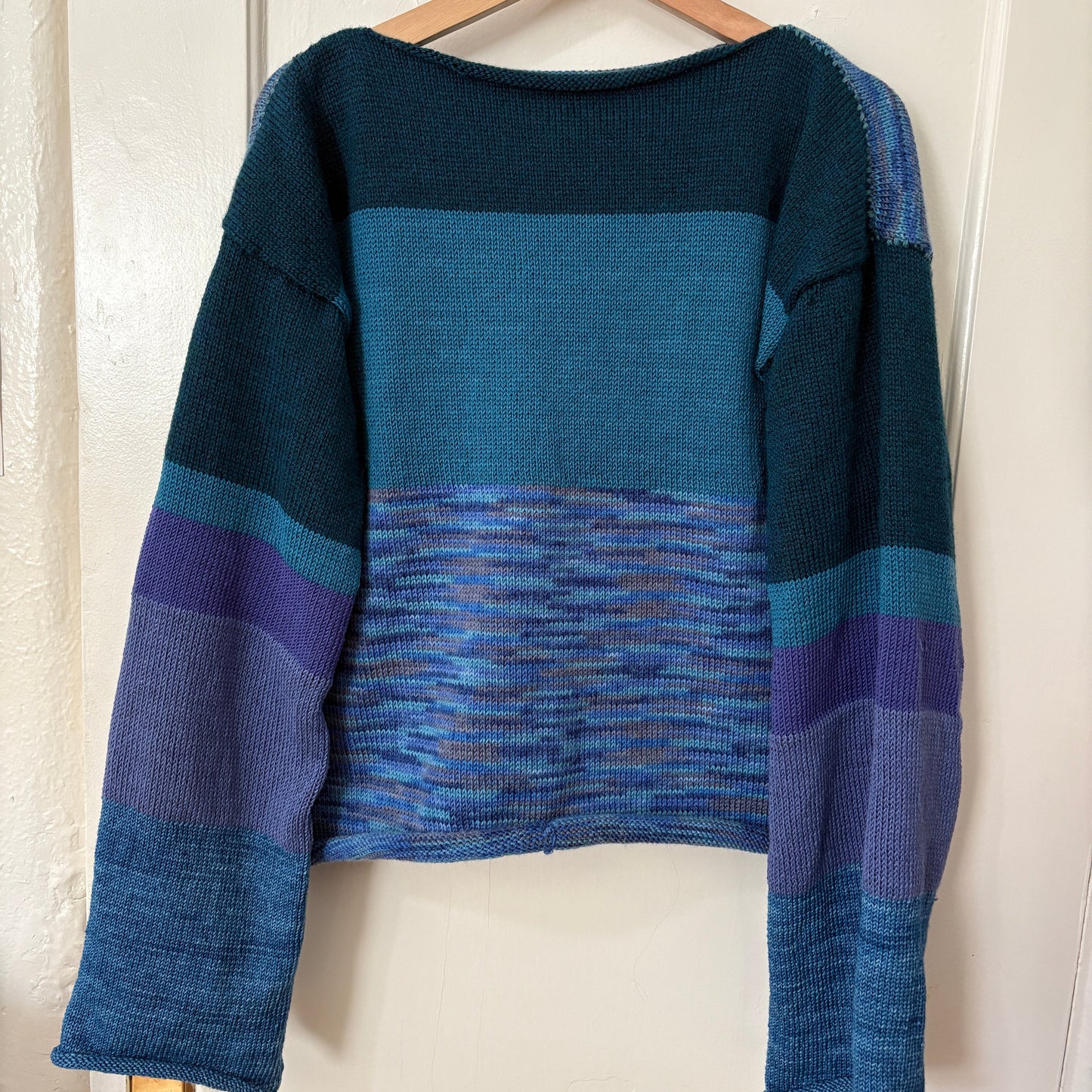 DEEP OCEAN BLUE KNIT LONG SLEEVE