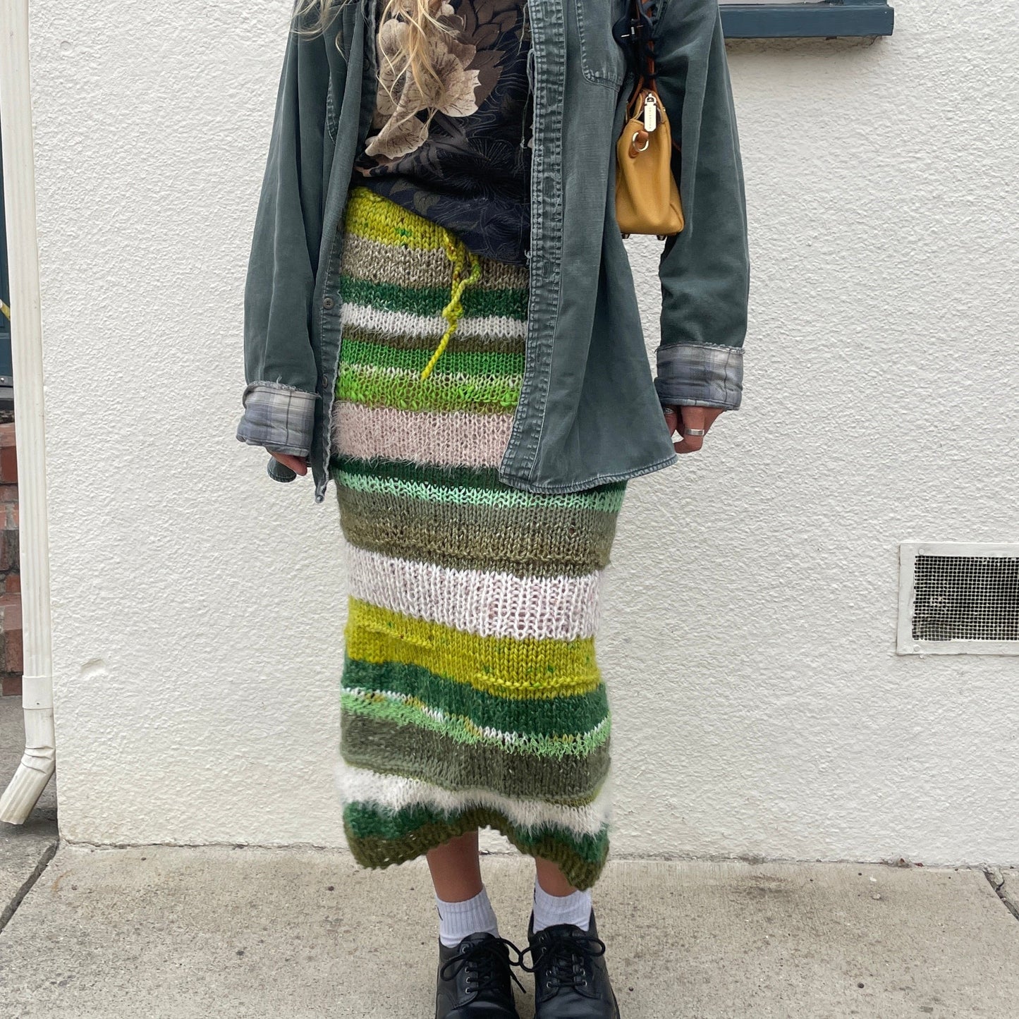 SHE'S GREEN AS CAN BE MAXI SKIRT