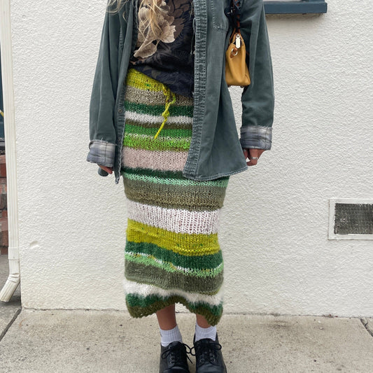 SHE'S GREEN AS CAN BE MAXI SKIRT