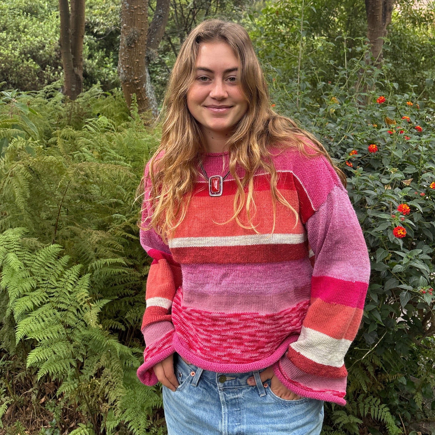 SPRING BLOSSOMS KNIT LONG SLEEVE