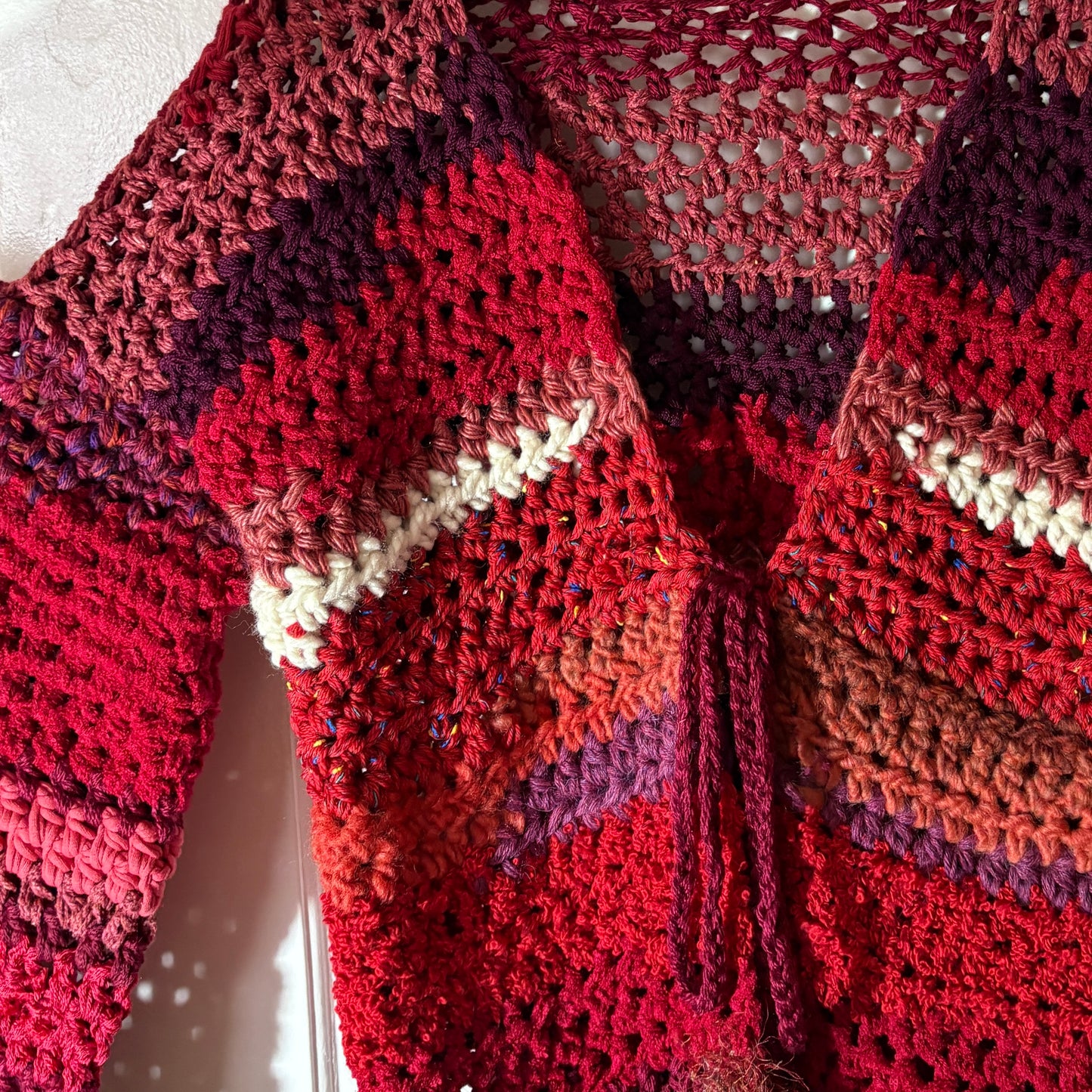 RED VELVET CUPCAKE CROCHET CARDIGAN