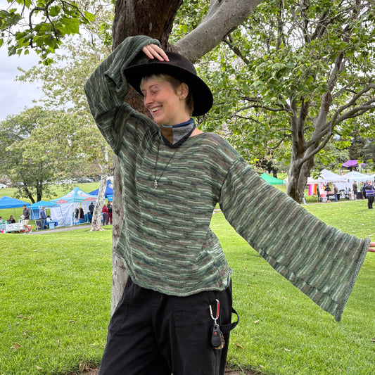FOREST FLOOR GREEN KNIT LONG SLEEVE