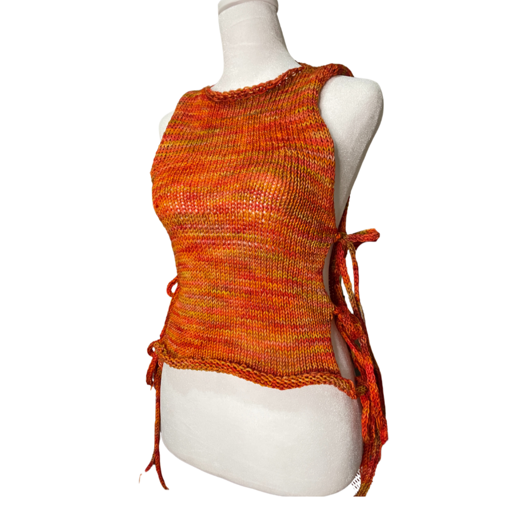 ORANGE TREE TIE TOP